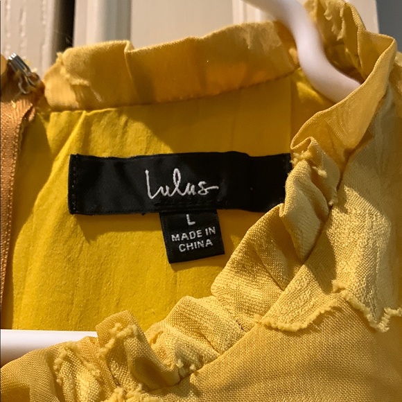 Yellow Ruffled Kids Dress - Picture 4 of 4